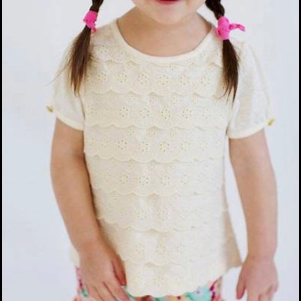 Matilda Jane Whipped Cream eyelet top Size 6